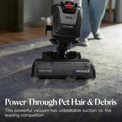 Powerlifter Allergen Lift-Off, Bagless, Upright Vacuum, Pet Friendly, HEPA, Powerful Suction, Lift-Off Detachable Pod, Tangle Free Brush Roll, 4082W, Black & Purple