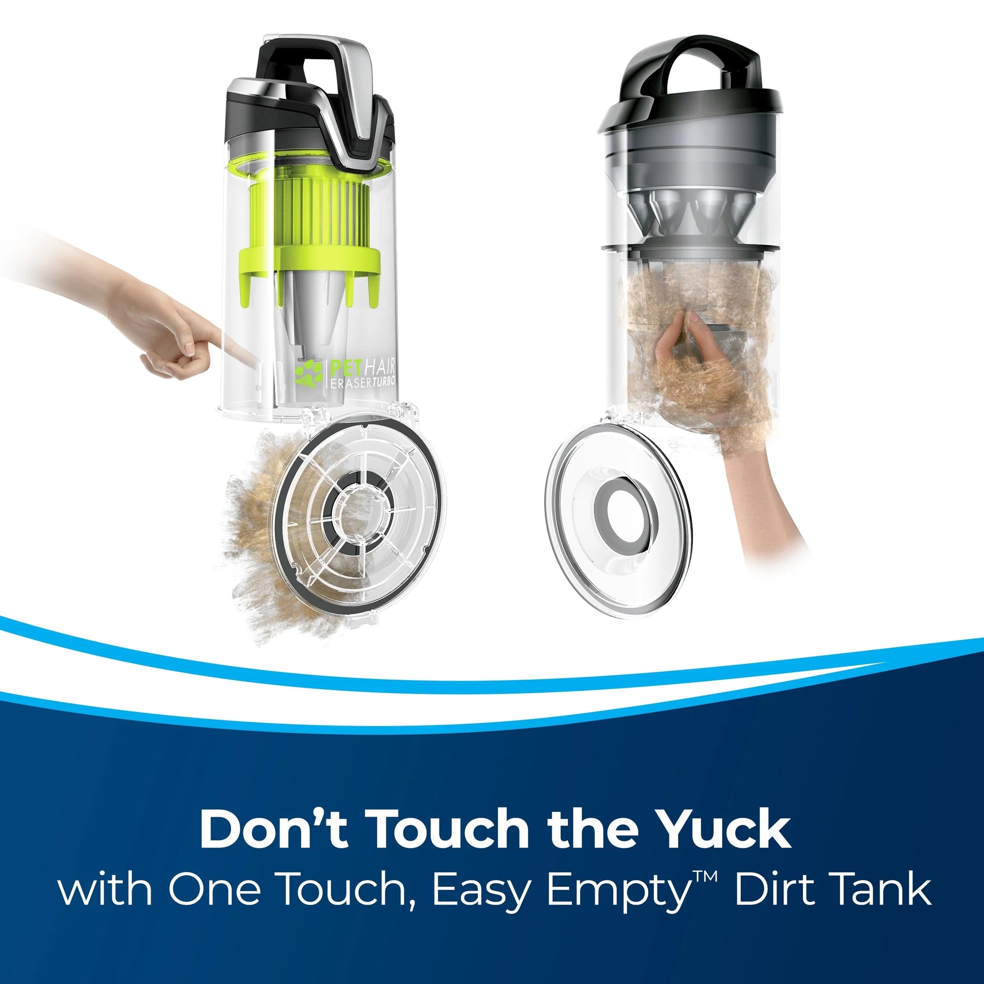 Upright Vacuum, Pet Hair Eraser Turbo Pet Friendly, Bagless, Hard Floor and Carpet, with Tangle Free Brush Roll, Extension Wand, 2475, Grey