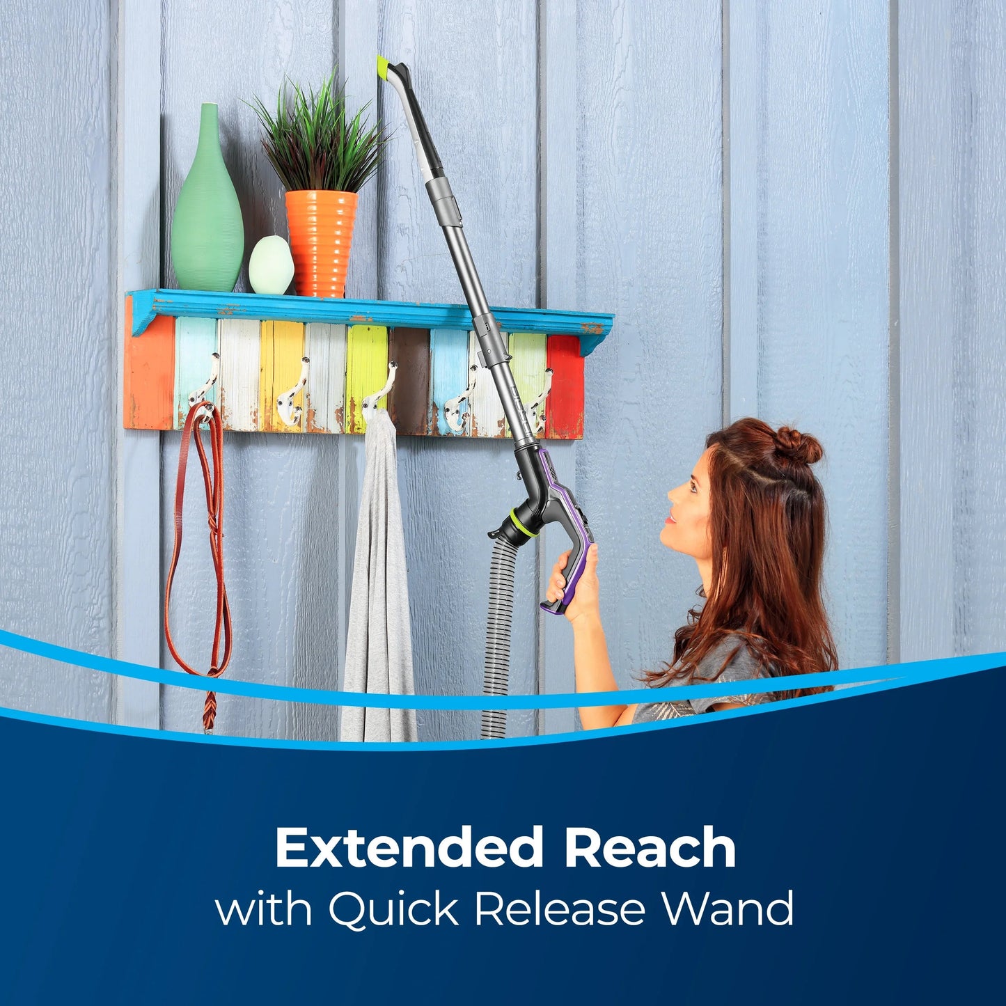 Upright Vacuum, Pet Hair Eraser Turbo Pet Friendly, Bagless, Hard Floor and Carpet, with Tangle Free Brush Roll, Extension Wand, 2475, Grey