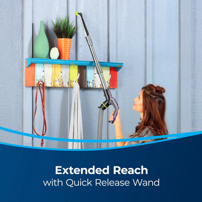 Upright Vacuum, Pet Hair Eraser Turbo Pet Friendly, Bagless, Hard Floor and Carpet, with Tangle Free Brush Roll, Extension Wand, 2475, Grey